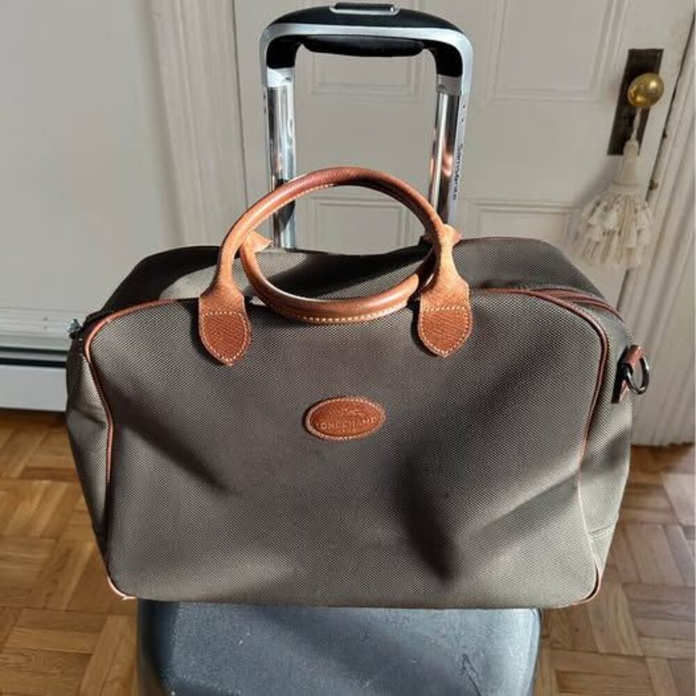 Longchamp Boxford Canvas and Leather Travel Bag
